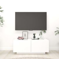 Tv-meubel 100x35x40 cm bewerkt hout wit