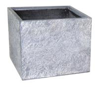 Bloempot Arizona cubi washed grey w34h30 Fiberclay clayfibre MCollections - Mcollections
