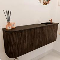Toiletmeubel Mondiaz Joya | 111.6 cm | Meubelkleur Walnut | Faye wastafel Urban Rechts | 1 kraangat Toiletmeubel Mondiaz Joya | 111.6 cm | Meubelkleur Walnut | Faye wastafel Urban Rechts | 1 kraangat