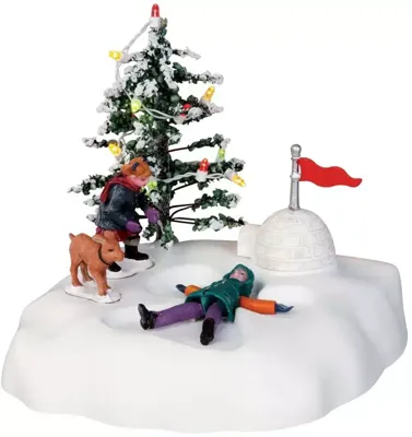 Lemax angel&apos;s wings bewegend kerstdorp tafereel 2004