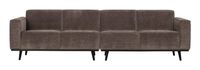 BePureHome Bank 'Statement' 4-zits, Rib, kleur Taupe