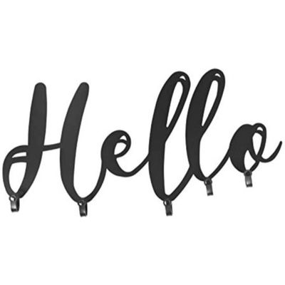 Miadomodo Wandkapstok - Kapstok - Garderobe - 5 Haken - Hello - 48 X 14.5 X 2.2 Cm Miadomodo Wandkapstok - Kapstok - Garderobe - 5 Haken - Hello - 48 X 14.5 X 2.2 Cm