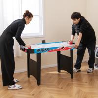 Airhockey Tafel Elektrisch Air Hockey Speeltafel met LED-scorebord Luchthockey Tafel 130 x 61 x 76 cm