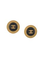 CHANEL Pre-Owned boucles d'oreilles clip à logo CC (1994)