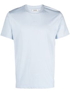 SANDRO t-shirt en coton à col rond - Bleu