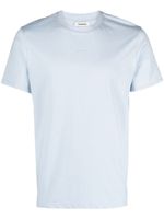 SANDRO t-shirt en coton à col rond - Bleu - thumbnail