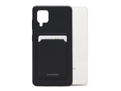 Mobilize Mobilize Rubber Gelly Card Case Samsung Galaxy A12/M12 Matt Black