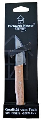 Diggers Keukenmes | 15,5 cm | Houten Handvat | Gebogen | RVS - DIG548
