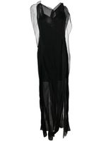 Victoria Beckham semi-sheer sleeveless maxi dress - Noir