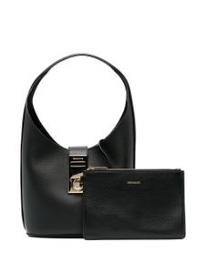 Ferragamo sac porté épaule à logo gravé - Noir