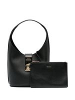 Ferragamo sac porté épaule à logo gravé - Noir