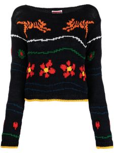 Kenzo pull en maille intarsia - Noir