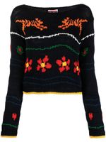 Kenzo pull en maille intarsia - Noir