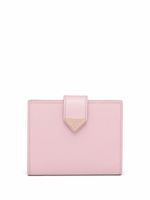 Prada petit portefeuille en cuir Saffiano à plaque logo - Rose