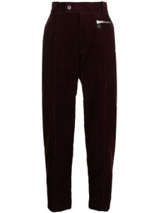 Balmain pantalon fuselé à coupe courte - Rouge