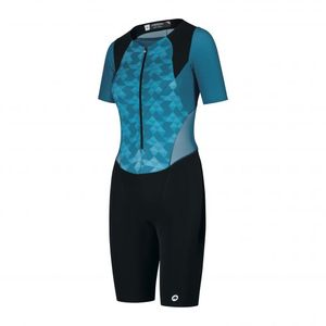 Assos Trisuit Triator SS speedsuit korte mouwen blauw dames L