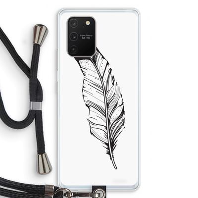 Pluim: Samsung Galaxy S10 Lite Transparant Hoesje met koord