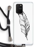 Pluim: Samsung Galaxy S10 Lite Transparant Hoesje met koord