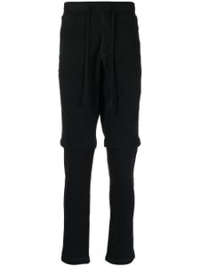 Greg Lauren pantalon de jogging à lien de resserrage - Noir