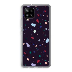 Dark Rounded Terrazzo: Samsung Galaxy A42 5G Transparant Hoesje