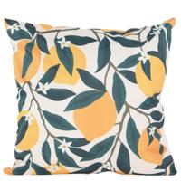 Buitenkussen citroenen - geel/groen - 60 x 60 cm - Water en UV bestendig - kussens voor buiten