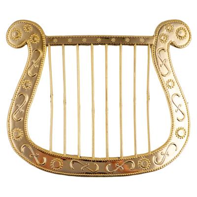 Engelen harp - goud - kunststof - Engeltjes Carnaval verkleed accessoires