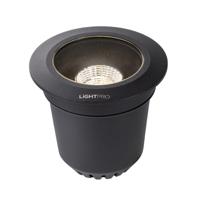 Atik R1 LED Grondspot - 9 Watt - 713 Lumen - 3000K warm wit - 12V - Product - IP67 Waterdicht - Rond - Tuisnpot - Zwart