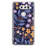 Flowers with blue leaves: LG V30 Transparant Hoesje