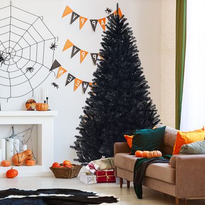 225 cm Kunstkerstboom Kerstboom Kunstkerstversiering Zwart
