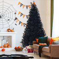 225 cm Kunstkerstboom Kerstboom Kunstkerstversiering Zwart