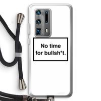 No time: Huawei P40 Pro Plus Transparant Hoesje met koord