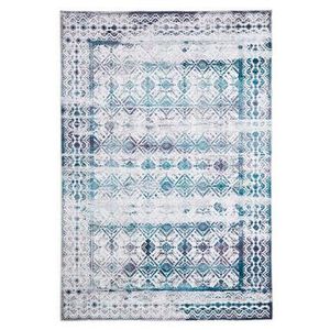 Floorita Easy-care vloerkleed Kilim - ivoor/aqua - 160x230 cm - Leen Bakker