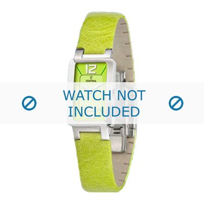 Festina horlogeband F16218-4 Leder Lichtgroen