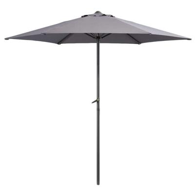 Leen Bakker - Parasol Blanca - Antraciet - Ø250 Cm - Polyester/Aluminium - Grijs