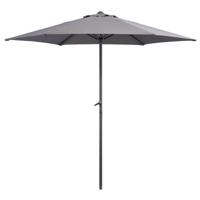 Leen Bakker - Parasol Blanca - Antraciet - Ø250 Cm - Polyester/Aluminium - Grijs