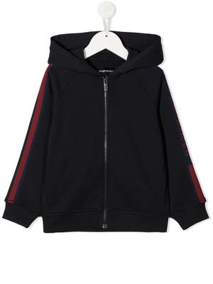 Emporio Armani Kids hoodie à manches raglan - Bleu