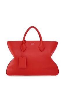 Ferragamo sac cabas en cuir à logo imprimé - Rouge