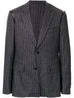 Ferragamo veste de costume à liseré en cuir - Gris