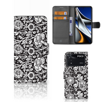 Xiaomi Poco X4 Pro 5G Hoesje Black Flowers