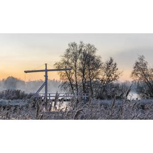 Inductiebeschermer - Bevroren Brug - 70x55 cm