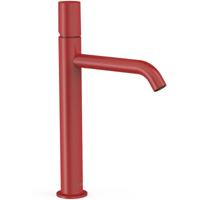 Wastafelkraan Tres Study | Opbouw | Mengkraan | Hoog model | 1-knop | Rond | Rood