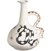 Leen Bakker - Vaas Snake Off-white - 26x20x18 Cm - Keramiek - Crème#Wit