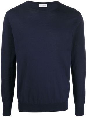 Ballantyne pull en maille à col ras du cou - Bleu
