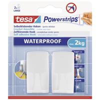 tesa POWERSTRIPS® Waterproof haak Wit Inhoud: 2 stuk(s) - thumbnail