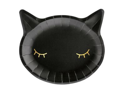 Bordjes Kat Zwart (6st)