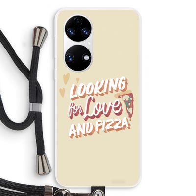 Pizza is the answer: Huawei P50 Transparant Hoesje met koord