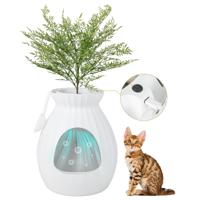 Slimme Kattenbak met Elektronische Geurbestrijding Nepplant Kiezelstenen Deurgordijn Schep Kattenbak voor Grote Katten en Kittens