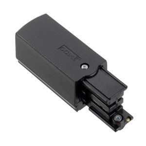 Spanningsrail eindaansluitconnector rechts (65 mm) zwart 3 fase 876374