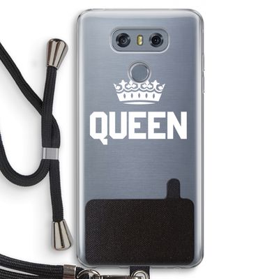 Queen zwart: LG G6 Transparant Hoesje met koord
