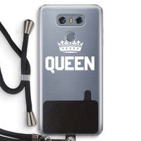 Queen zwart: LG G6 Transparant Hoesje met koord